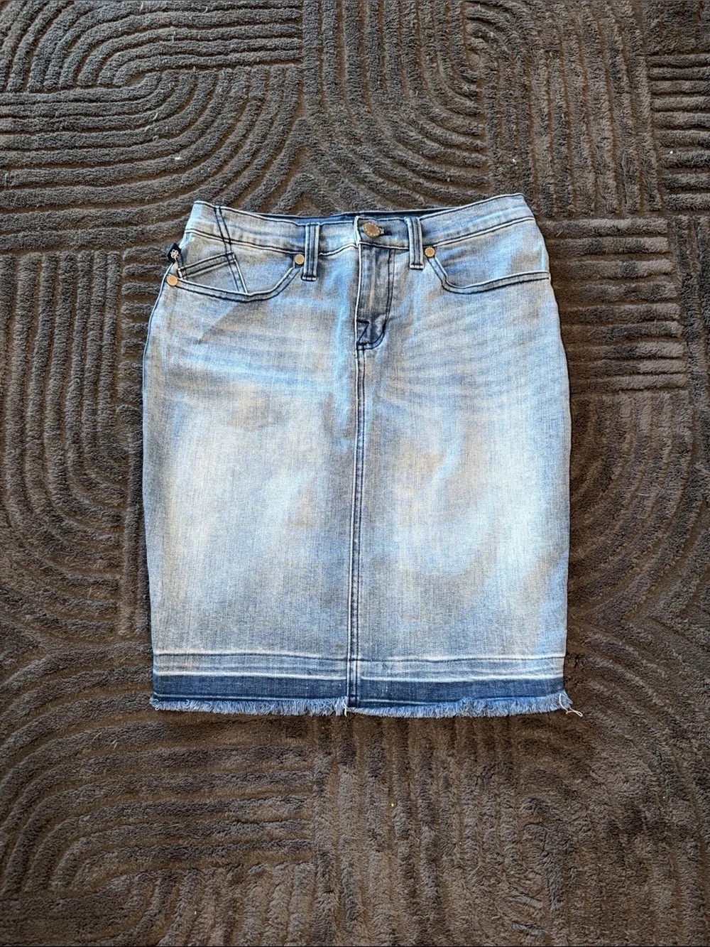 Light Blue Denim Pencil Skirt